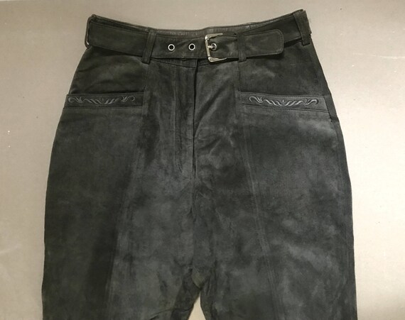 Suede Pants in Olive - Western Belle 1970s