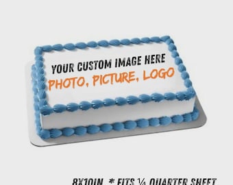 Custom Edible Photo Cake Topper 8x10 Personalized Frosting Sheet All Occasions