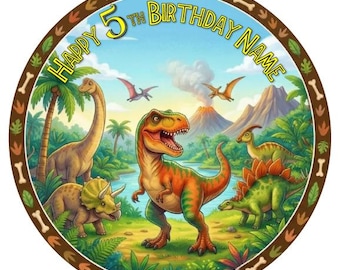 Dinosaur Cake Topper Icing Sheet
