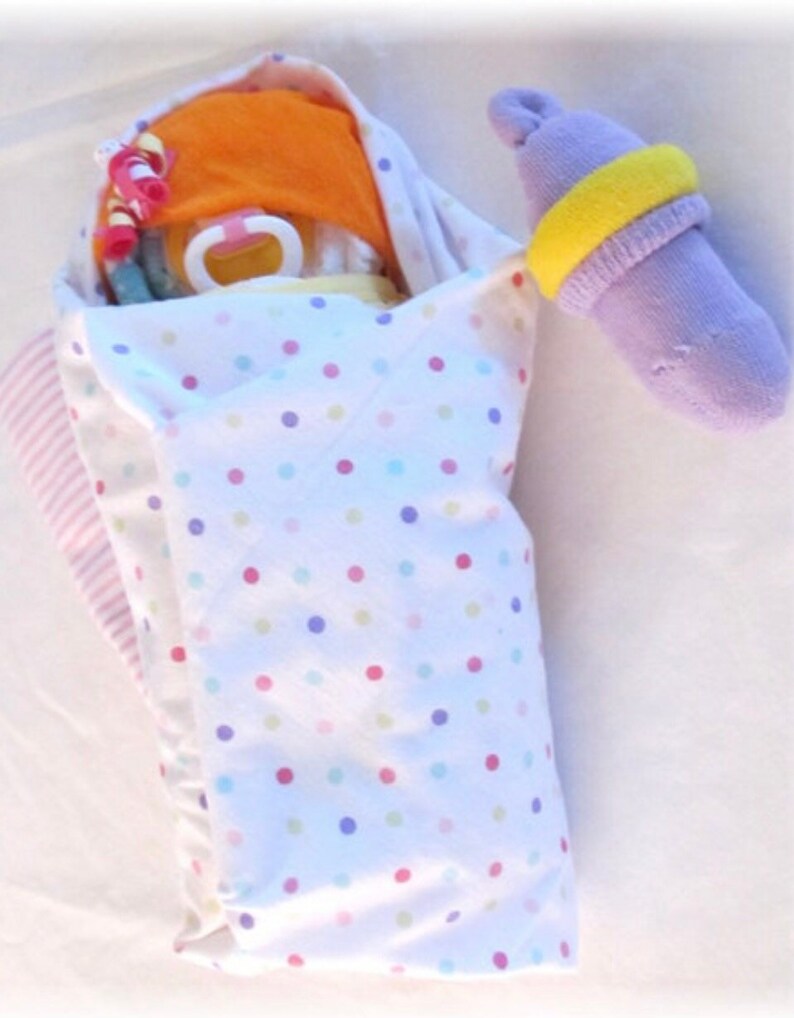 Diaper Cake swaddle Me Girl Baby Shower Gift Etsy