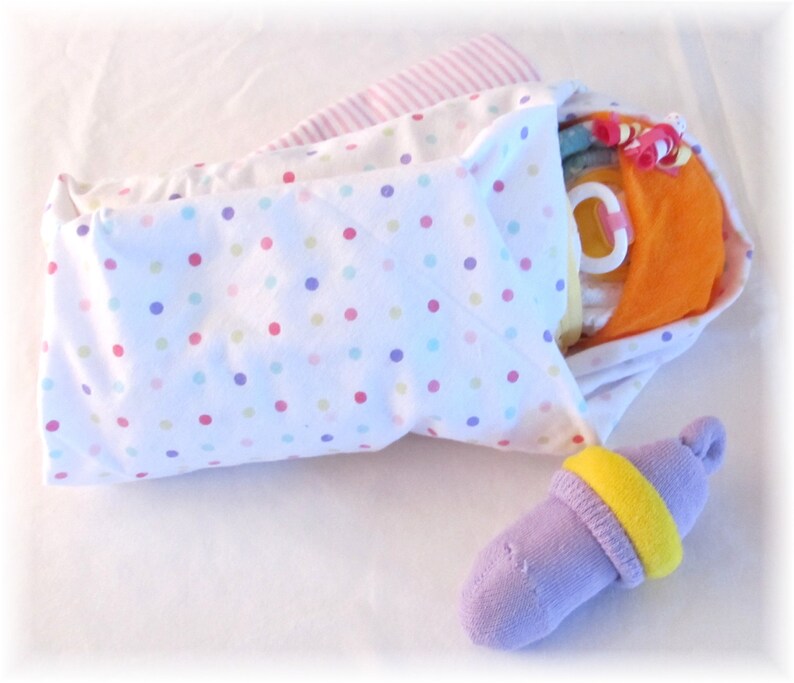 Diaper Cake Swaddle Me Girl Baby Shower Gift Etsy