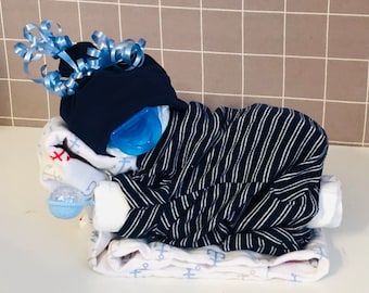 Baby Shower Boy Diaper Cake Alternative