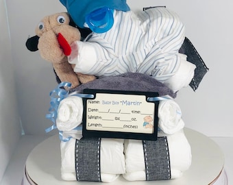 Baby Shower Boy Diaper Cake & TRUCK