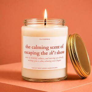 The Calming Scent of Escaping the Shit Show Candle, Funny Retirement Gift, Coworker Farewell Present, Going Away Gift