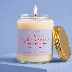Breakup Candle, Smells Like He Isn’t Your Problem Anymore, Funny Divorce Gift, Cheer Up Gift, Breakup Care Package