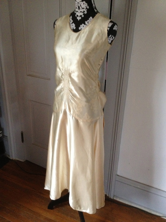 1920's Liquid Satin Wedding Dress