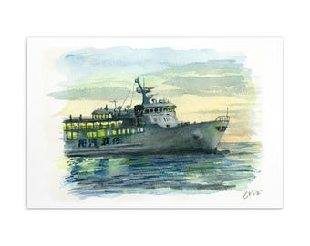 Meine Reise 025 – Japan Reise Aquarell Postkarte 10x6 – UmiWataru