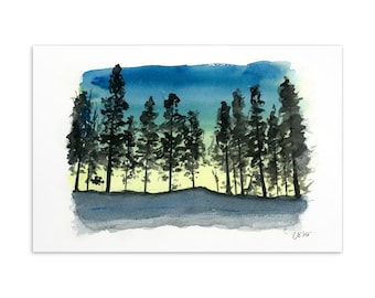 Meine Reise 008 – Japan Reise Aquarell Postkarte 10x6 – YukiyamaNoFumoto