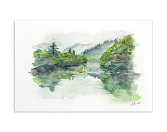 Journal 012 – Japan Reise Aquarell Postkarte 10x6 – UkabuFune