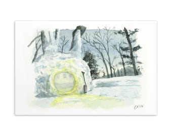 Meine Reise 019 – Japan Reise Aquarell Postkarte 10x15 – Kamakura