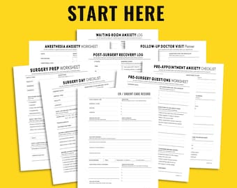 Surgery Prep and Recovery Organizer Printable