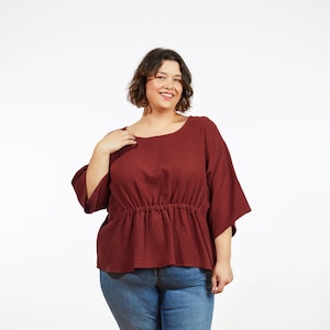 Corin Top - Women&#39;s PDF Boxy Top Sewing Pattern - Sizes 14-32