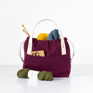 Town Bag - Knitting Project Bag - PDF Sewing Pattern - Fringe Supply Co.