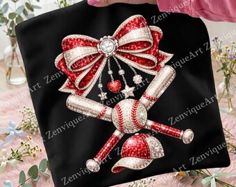 Basebollbåge PNG, strass glitter bling kristallmosaik sportmamma sublimeringsdesign, bling basebollmamma png digital nedladdning