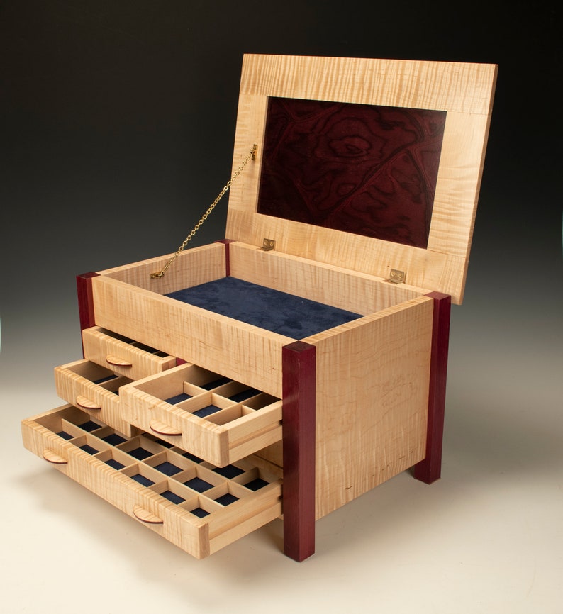 Custom Wood Jewelry Chest Jewelry Box Wooden Jewelry Box Etsy