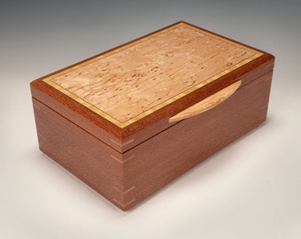 Handcrafted wood jewelry box | wooden jewelry box | keepsake box | wood box