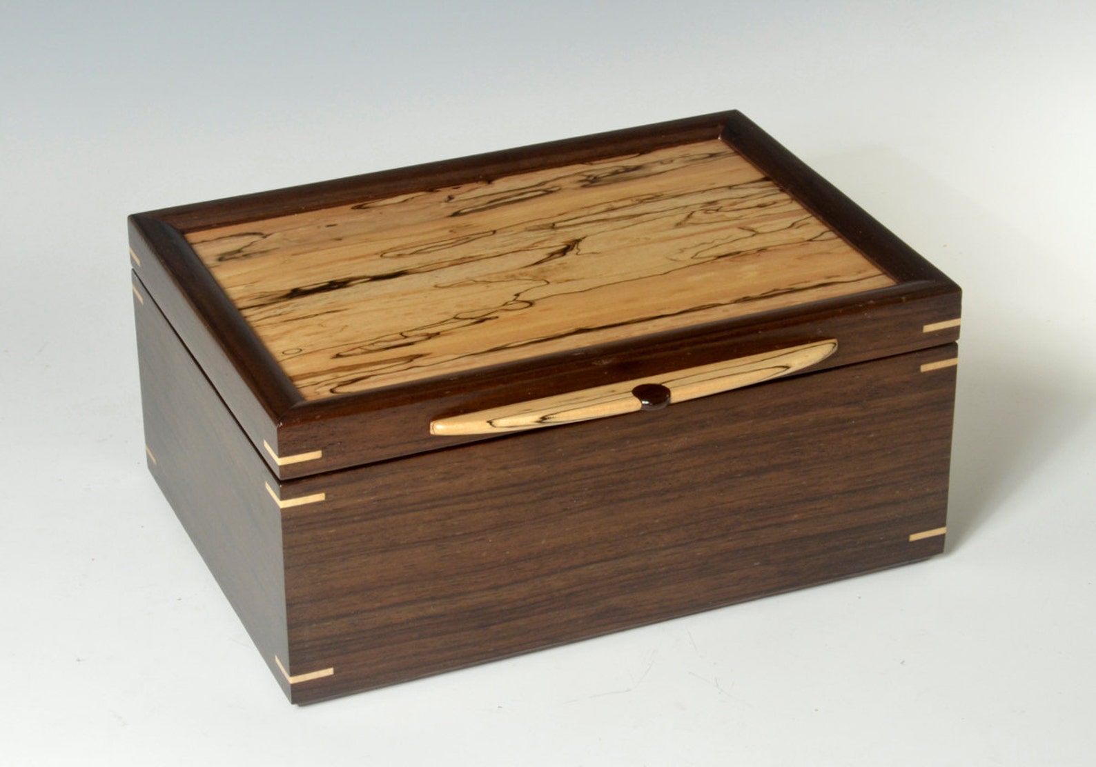 Peruvian Walnut Jewelry Box with Spalted Maple Lid Etsy