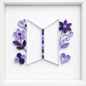 BTS-inspired Handmade Paper Quilling Shadow Box