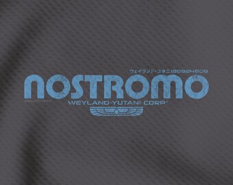 Camiseta con el logotipo de Nostromo Alien y gráfico de nave espacial de ciencia ficción