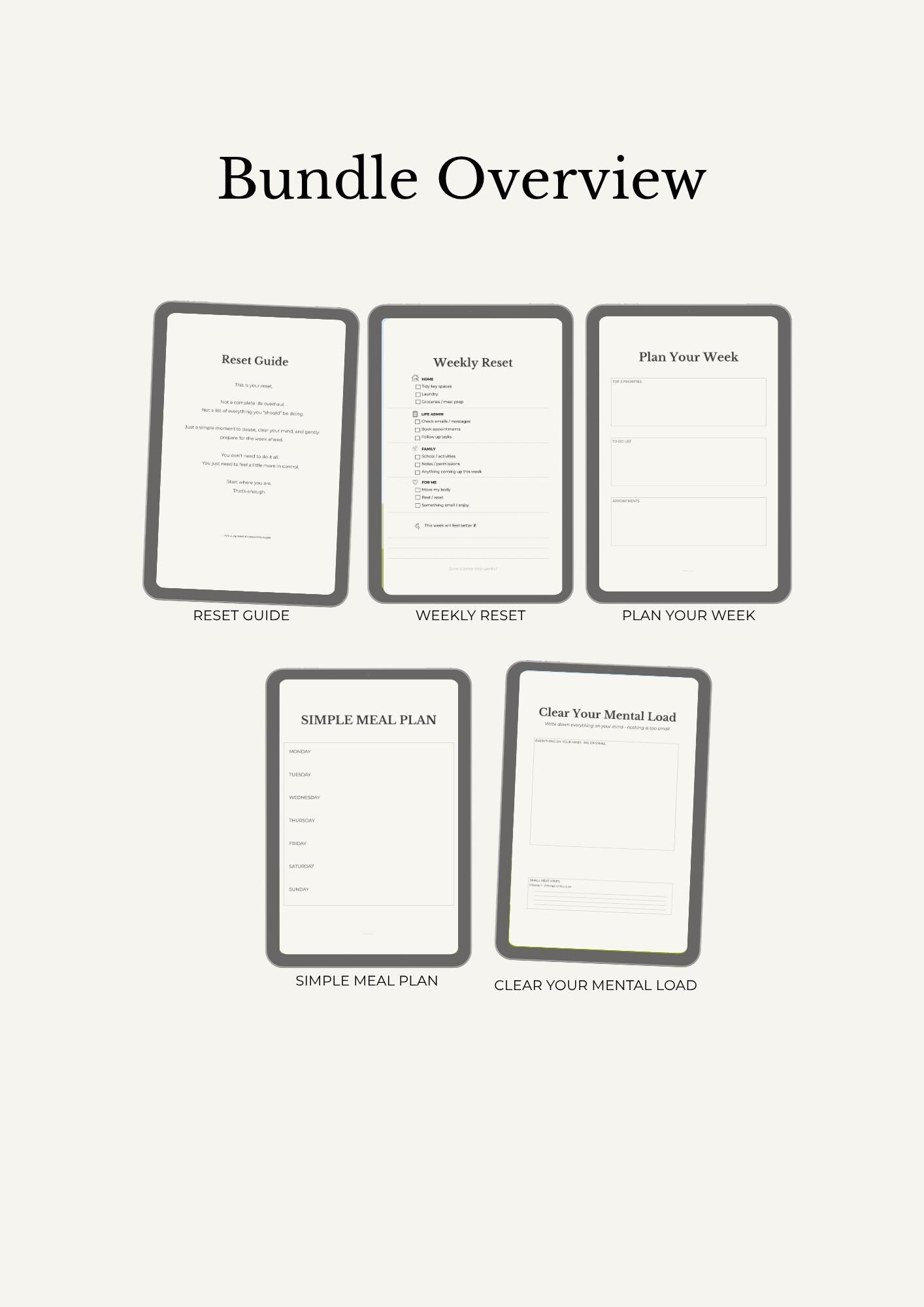Weekly Reset Planner | Simple Sunday Reset Routine | Life Admin ...