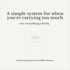 Planificador de carga mental para mujeres de mediana edad / Panel de administración de vida + reinicio semanal / Planificador de estrés imprimible / Sistema de claridad simple