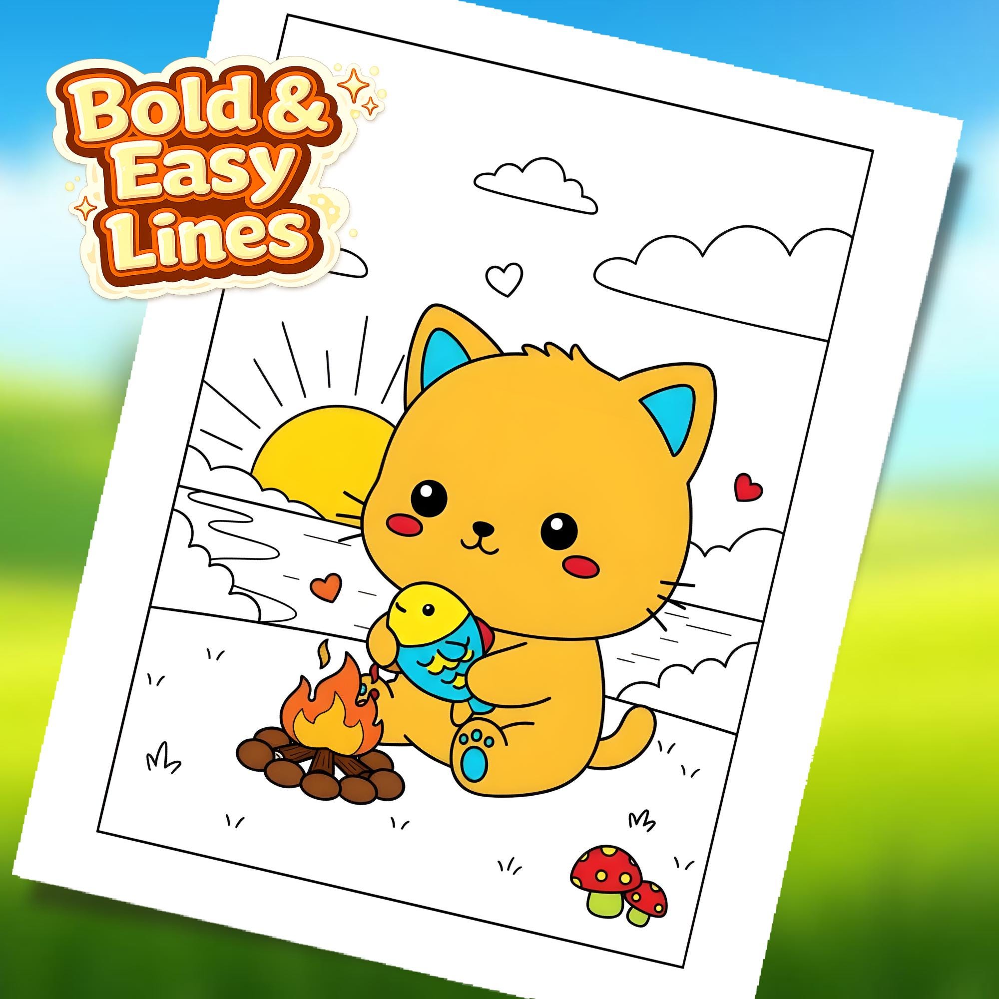 Baby Animals Coloring Book Printable PDF for Kids Ages 4-8, 20 Pages ...