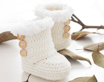 Crochet Baby Ugg / Crochet Baby Wrap Boots / Handmade Baby shoes / Furrylicious Booties / Crochet Baby Boots / Baby Boots / Baby Shoes