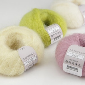 Superfine Mohair Yarns Available in 24 Colors / Silk Yarn / 70% Mohair Yarn / 20g mohair image 1