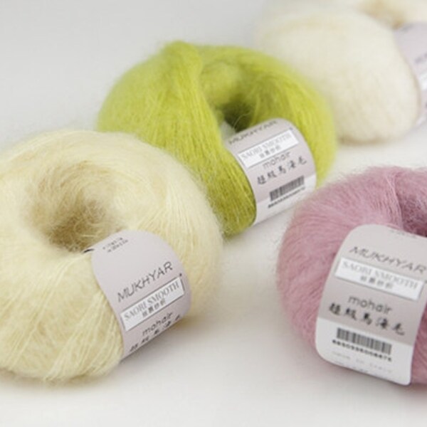 Superfine Mohair Yarns Available in 24 Colors / Silk Yarn / 70% Mohair Yarn / 20g mohair