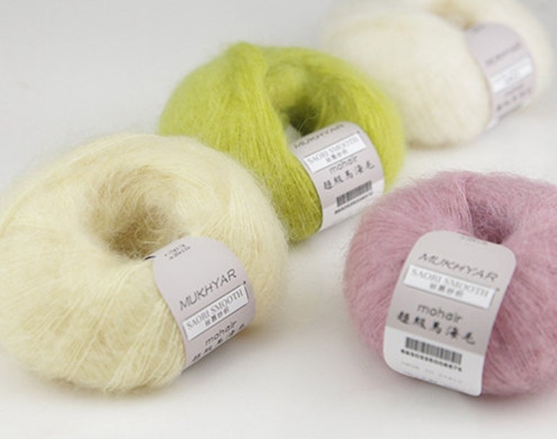 Superfine Mohair Yarns Available in 24 Colors / Silk Yarn / 70% Mohair Yarn / 20g mohair image 1