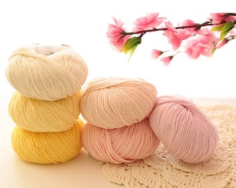 Baby Cotton Yarns / Available in 24 Colors / 50g Crochet Yarns / Knitting Yarn / Yarn for Baby / Soft Yarn / Super Fine Cotton Yarn