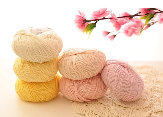 Baby Cotton Yarns / Available in 24 Colors / 50g Crochet Yarns