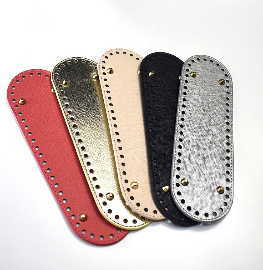 Oval Leather Bag Bottom 30cm X 10cm / Bottom for Raffia Bag / Etsy