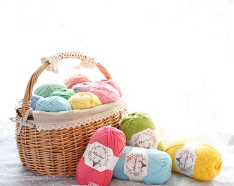 Milky Cotton Yarn available 90g in 54 Colors / Amigurumi Yarn / Crochet Yarn / Knitting Yarn / Cotton Baby Yarn / Dolls Yarn