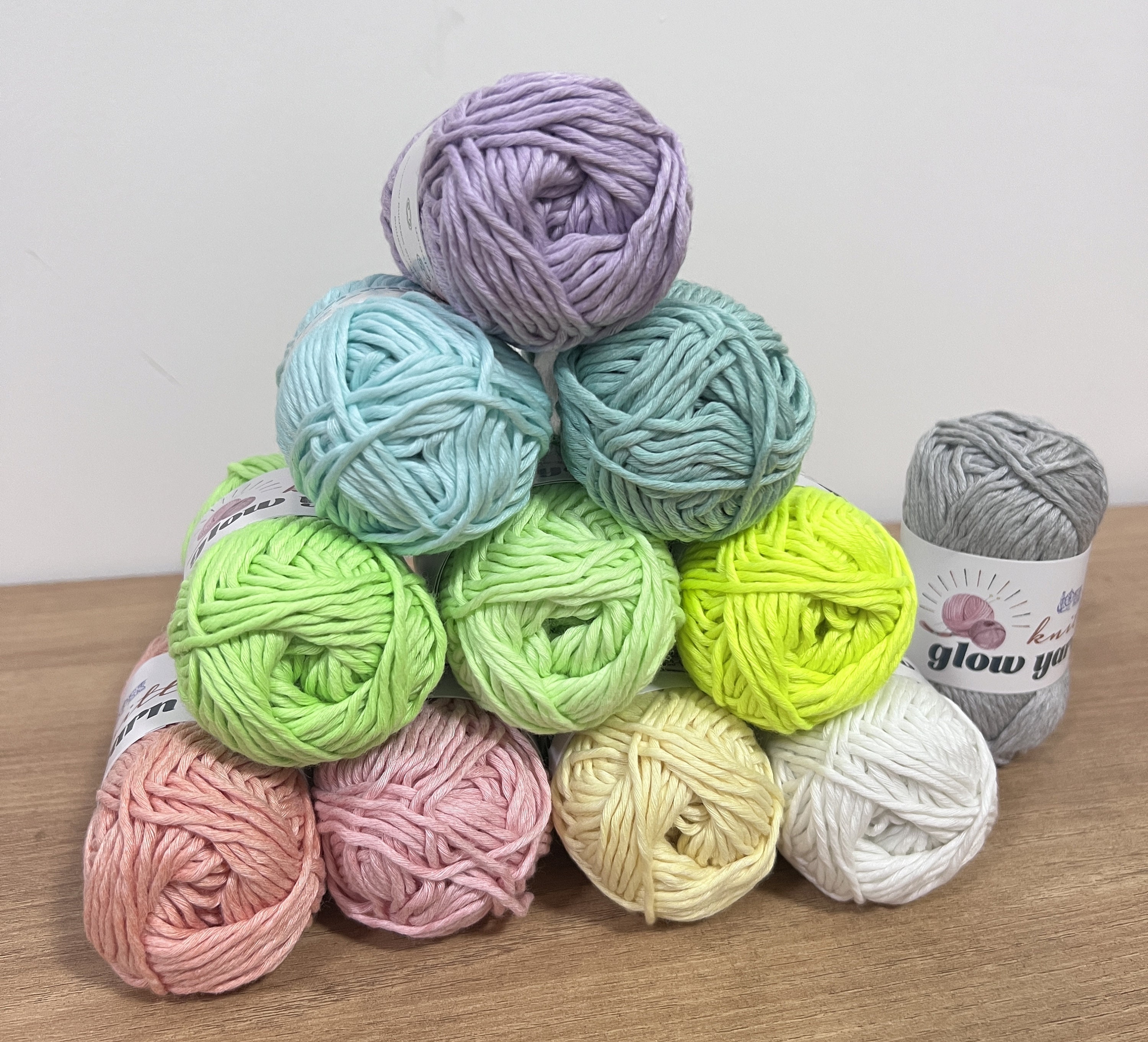 Glow Yarn Available in 11 Colors / Glow in the Dark Yarn / 100 Polyester Yarn / Fluorescent