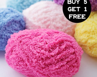 Pipsqueak Yarn Available in 24 Color / 50g Fluffy Yarn / Knitting Yarn / Crochet Yarn / Baby Yarn / Stuffed Toys / Fluffy Blanket Yarn