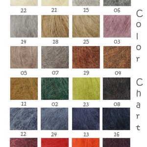 Superfine Mohair Yarns Available in 24 Colors / Silk Yarn / 70% Mohair Yarn / 20g mohair image 10
