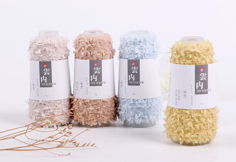 Butterfly Yarn Available in 11 Colors / Fluffy Yarn / Novelty Etsy