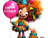 Whimsical Quirky Girl Animated Birthday Video Happy Birthday Ecard Special Bday Card Wish Digital Instant Video Card Download