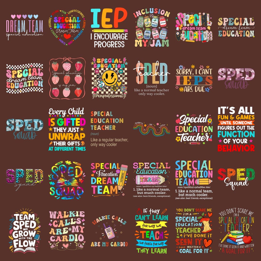 Sped Files Design SPED Teacher Png Bundle, Special Education Shirt Designs, IEP Teacher ...