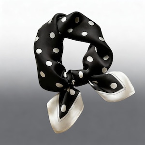 Vintage Silk Scarf Polka Dot - Etsy display picture 2