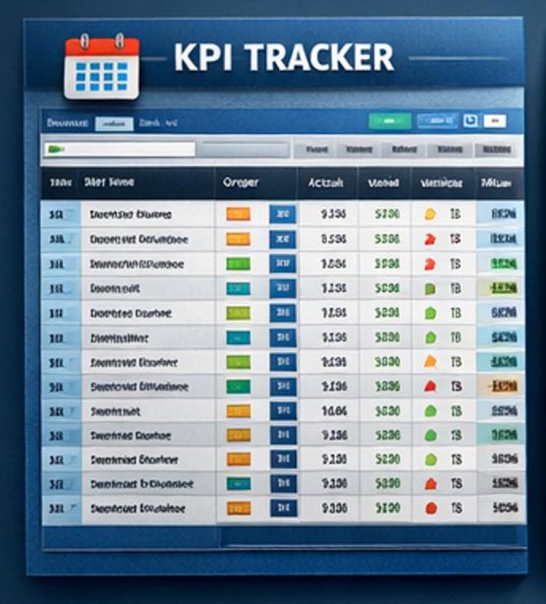 Business KPI Dashboard Excel & Google Sheets | Performance Tracker ...