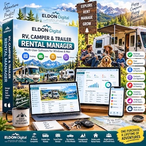 RV Camper Trailer Rental Manager Software, Multi-User Booking App (Digital Download)