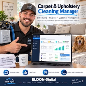 Multi-User Carpet & Upholstery Cleaning Software for Windows and Mac, Scheduling and Invoices