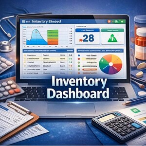 Medical Inventory Management System Excel Template | Healthcare Supply Tracker | Google Sheets Compatible | Instant Download bild 3