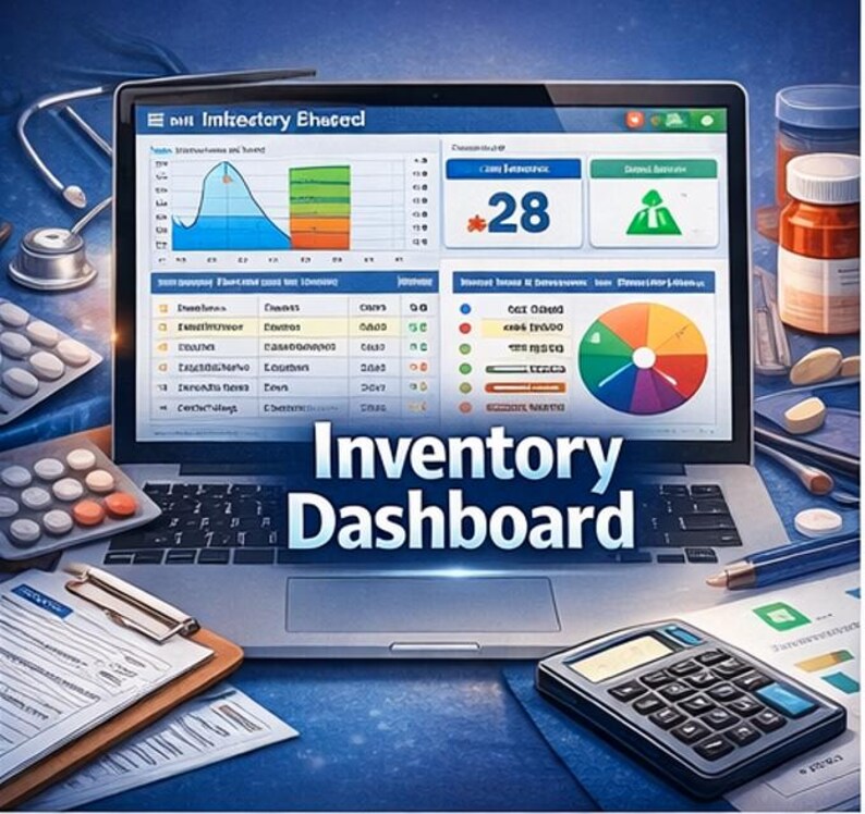 Medical Inventory Management System Excel Template | Healthcare Supply Tracker | Google Sheets Compatible | Instant Download bild 3