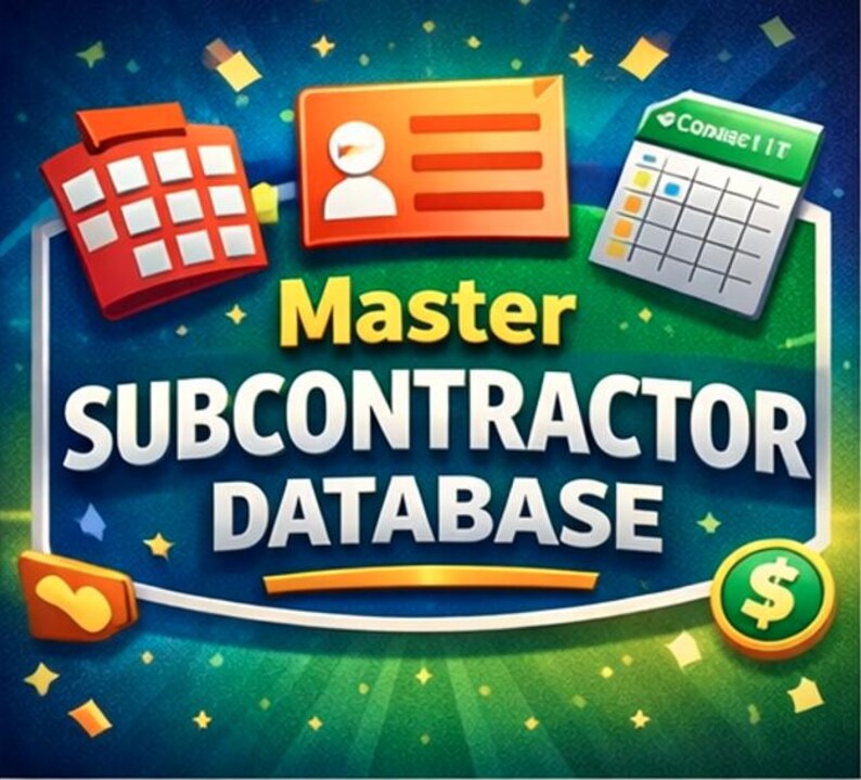 Advanced Subcontractor Database System | Excel & Google Sheets Template | Contractor Tracker | Insurance Compliance | Project Management image 3