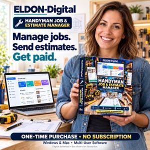 Handyman Job & Estimate Manager Software, Multi-User Business App (Digital Download)