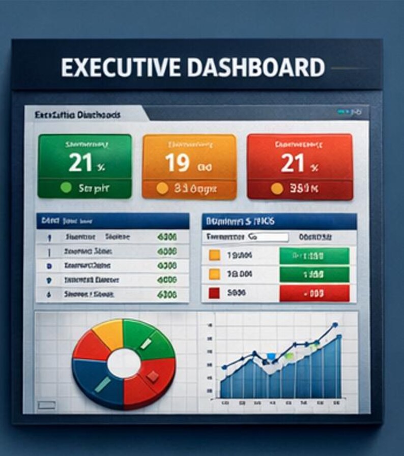 Business KPI Dashboard Excel & Google Sheets | Performance Tracker ...