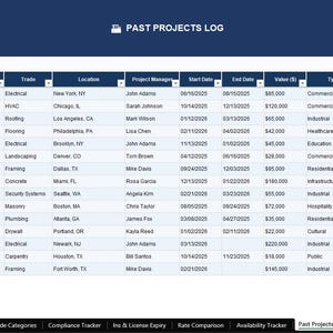 Advanced Subcontractor Database System | Excel & Google Sheets Template | Contractor Tracker | Insurance Compliance | Project Management image 13